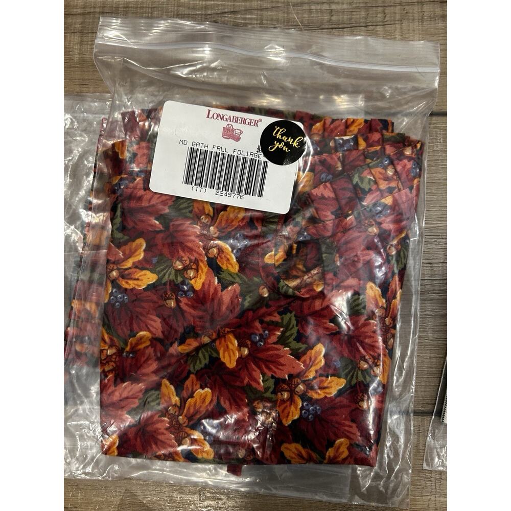 Longaberger Fall Foliage Rectangular Medium Gathering Basket Liner NEW